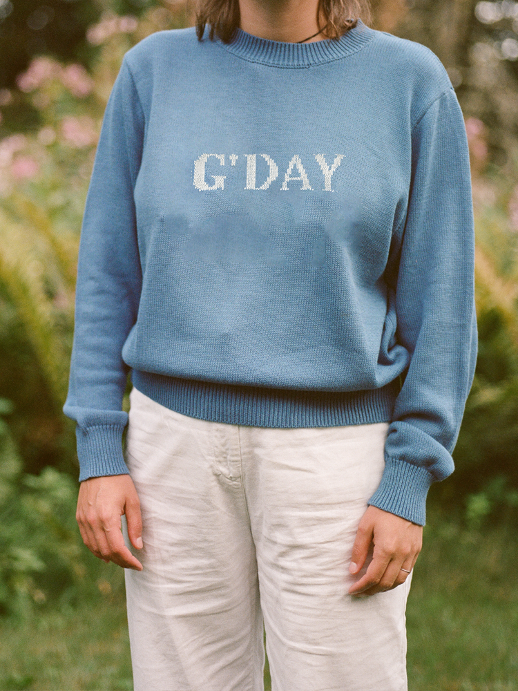 G'day Knit Sweater Blue